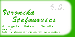 veronika stefanovics business card
